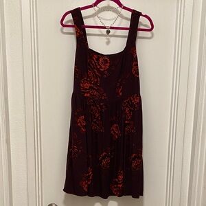 Dress Old Navy Red and Black Floral Dress